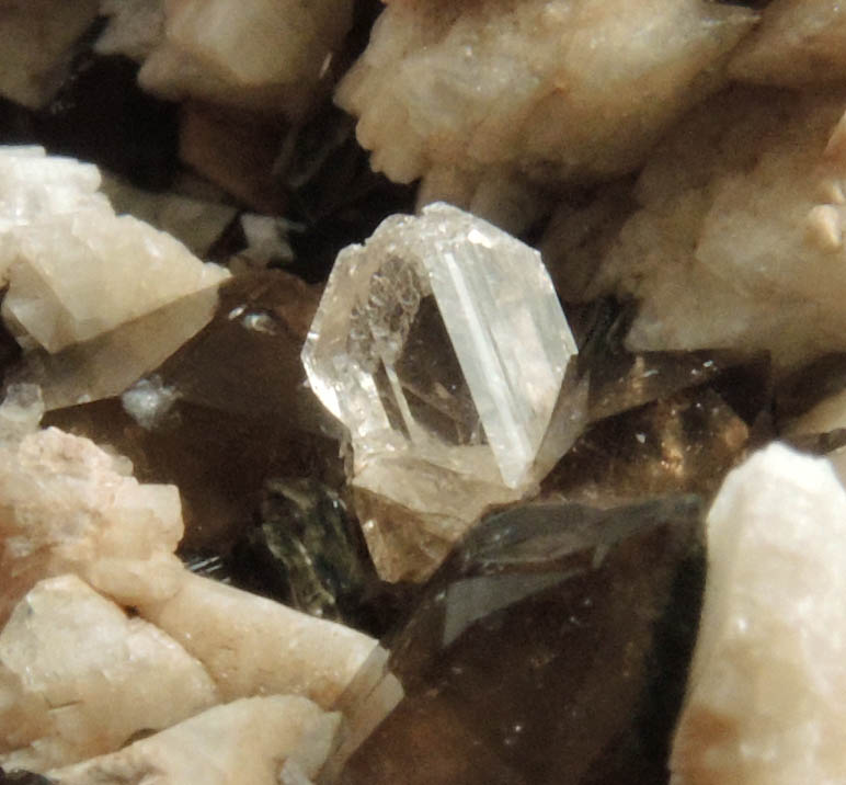 Topaz, Smoky Quartz, Microcline from Diamond Rocks, Hare's Gap, Mournes, County Down, Ireland