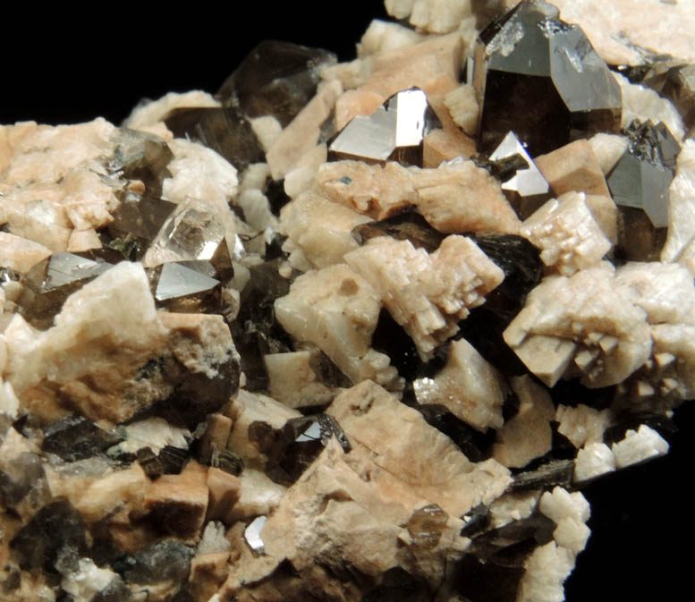 Topaz, Smoky Quartz, Microcline from Diamond Rocks, Hare's Gap, Mournes, County Down, Ireland