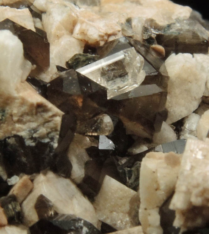 Topaz, Smoky Quartz, Microcline from Diamond Rocks, Hare's Gap, Mournes, County Down, Ireland