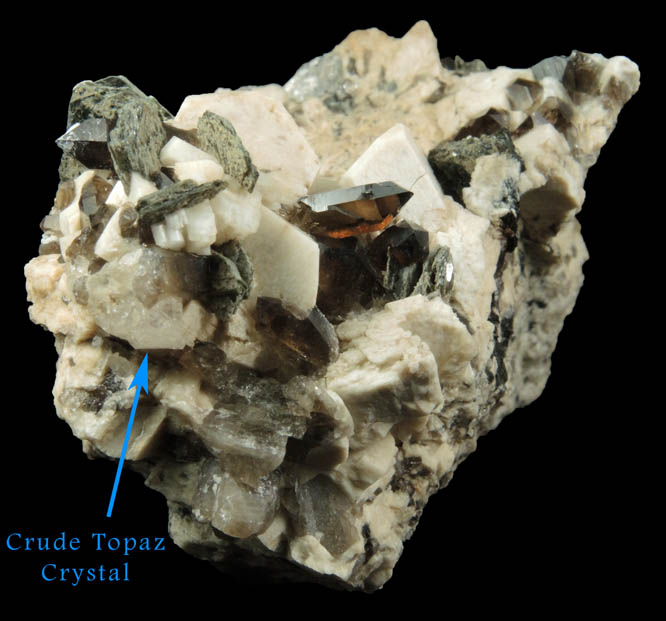 Microcline, Muscovite and Smoky Quartz with minor Topaz from Diamond Rocks, Hare's Gap, Mournes, County Down, Ireland