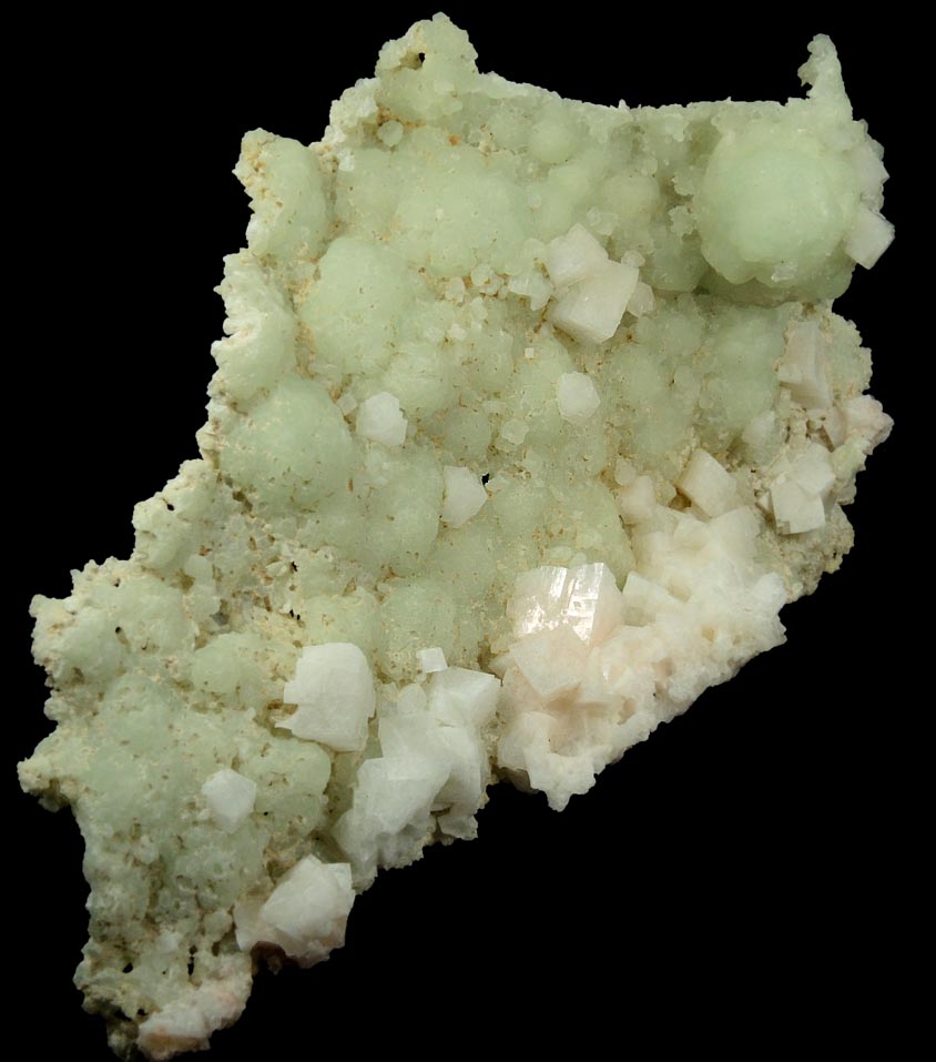 Chabazite on Prehnite epimorphs from Upper New Street Quarry, Paterson, Passaic County, New Jersey