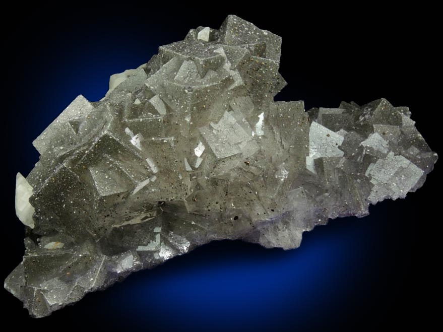 Fluorite, Chalcopyrite, Calcite, Sphalerite from Ladywash Mine, Derbyshire, England