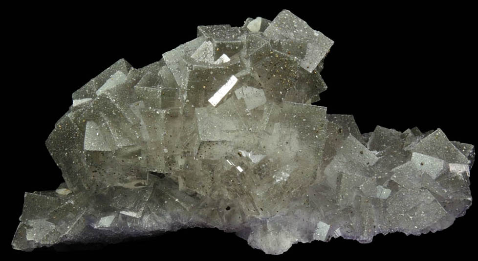 Fluorite, Chalcopyrite, Calcite, Sphalerite from Ladywash Mine, Derbyshire, England