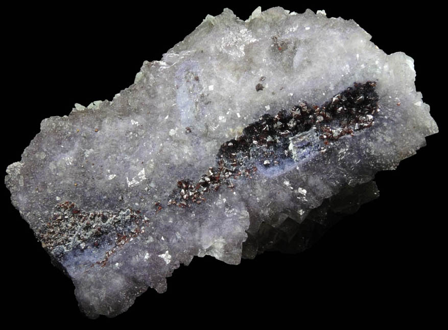 Fluorite, Chalcopyrite, Calcite, Sphalerite from Ladywash Mine, Derbyshire, England