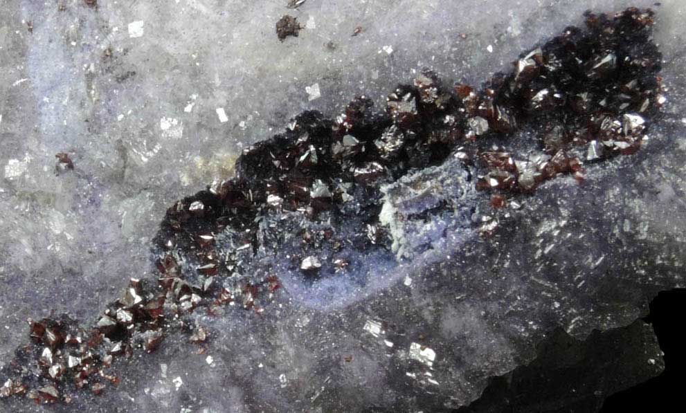 Fluorite, Chalcopyrite, Calcite, Sphalerite from Ladywash Mine, Derbyshire, England