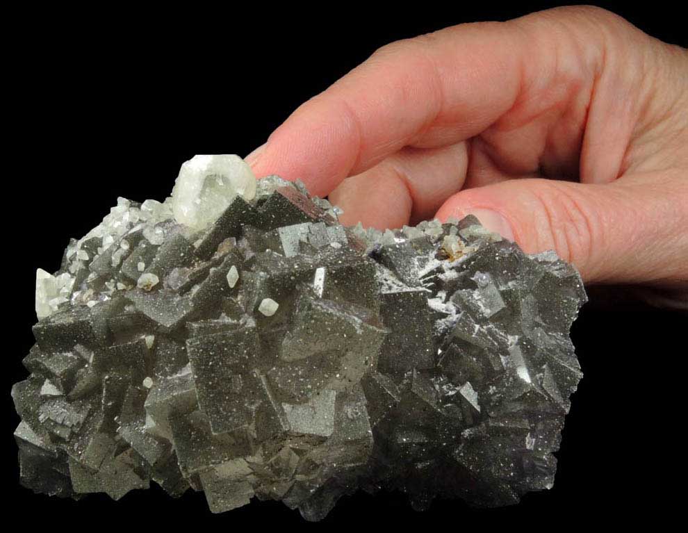 Fluorite, Chalcopyrite, Calcite, Sphalerite from Ladywash Mine, Derbyshire, England