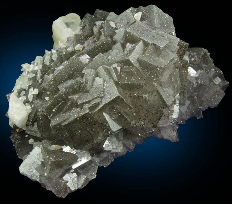 Fluorite, Chalcopyrite, Calcite, Sphalerite from Ladywash Mine, Derbyshire, England