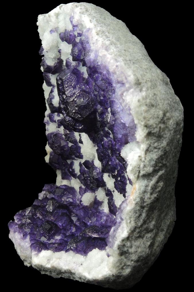 Fluorite over Quartz from Tounfit, Boumia, Khnifra, Mekns-Tafilalet, Morocco