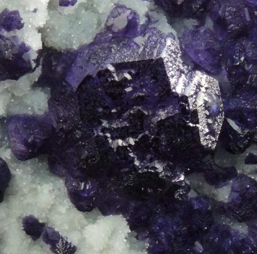 Fluorite over Quartz from Tounfit, Boumia, Khnifra, Mekns-Tafilalet, Morocco