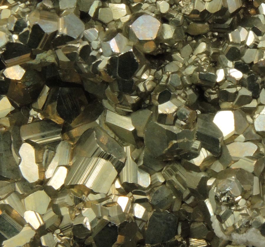 Pyrite with minor Calcite from Huanzala Mine, Huallanca District, Huanuco Department, Peru