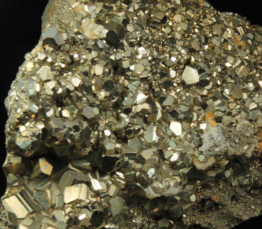 Pyrite with minor Calcite from Huanzala Mine, Huallanca District, Huanuco Department, Peru