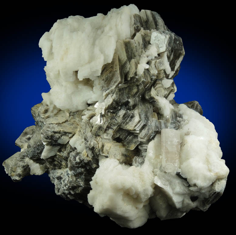 Fluorapatite, Muscovite, Albite, Hyalite Opal from Dassu, Braldu Valley, Baltistan, Gilgit-Baltistan, Pakistan