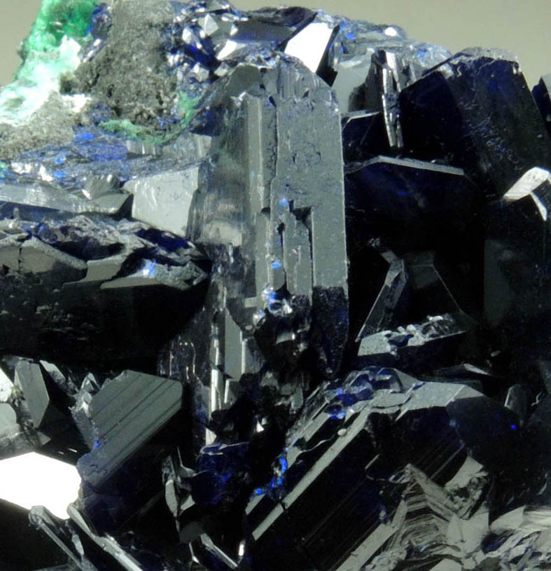 Azurite twinned crystals with Cerussite from Tsumeb Mine, Easter Pocket, Otavi-Bergland District, Oshikoto, Namibia