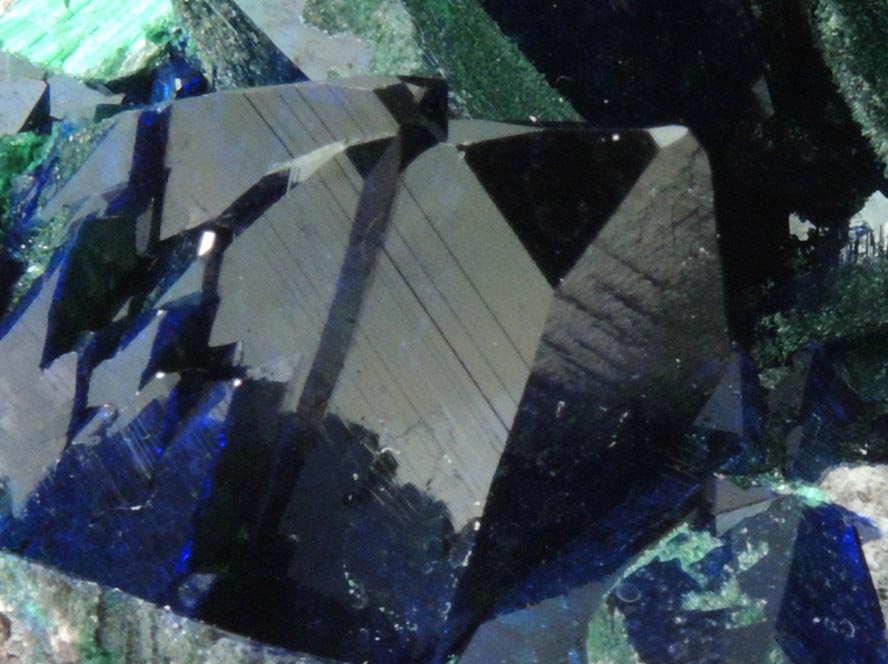 Azurite and Malachite pseudomorphs after Azurite from Milpillas Mine, Cuitaca, Sonora, Mexico