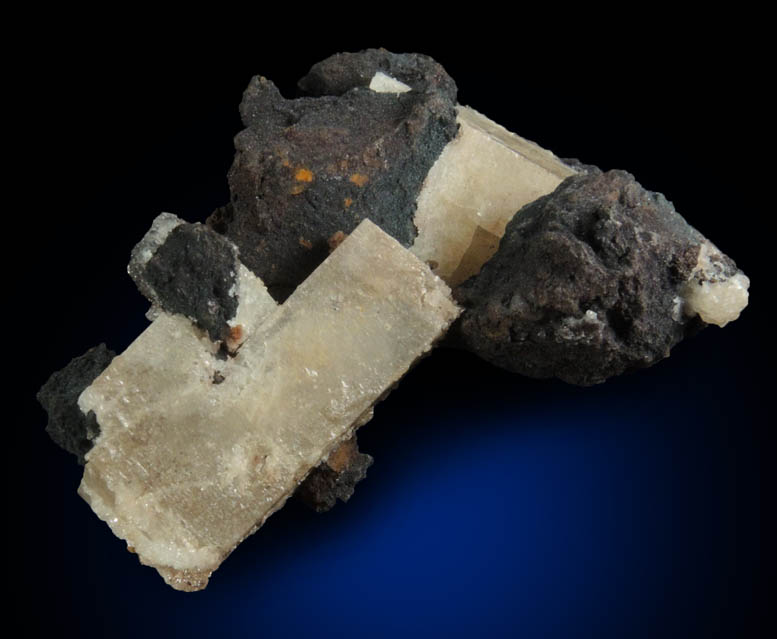 Anglesite and Goethite from Erupción Mine, Sierra de Los Lamentos, Chihuahua, Mexico