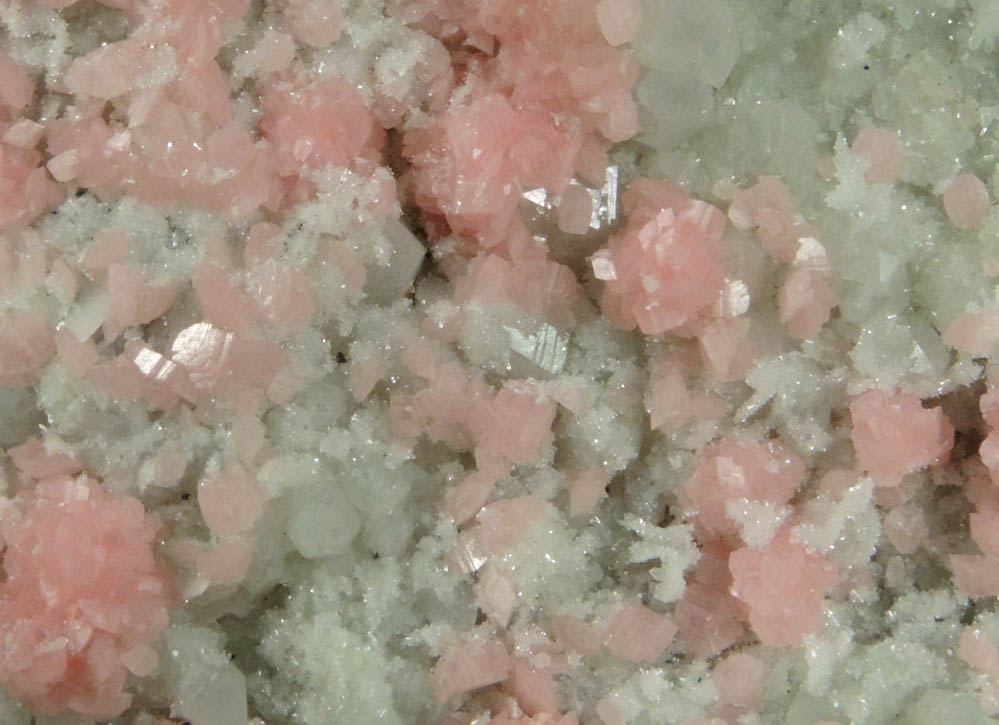 Rhodochrosite on Quartz from Grizzly Bear Mine, Ouray District, Ouray County, Colorado