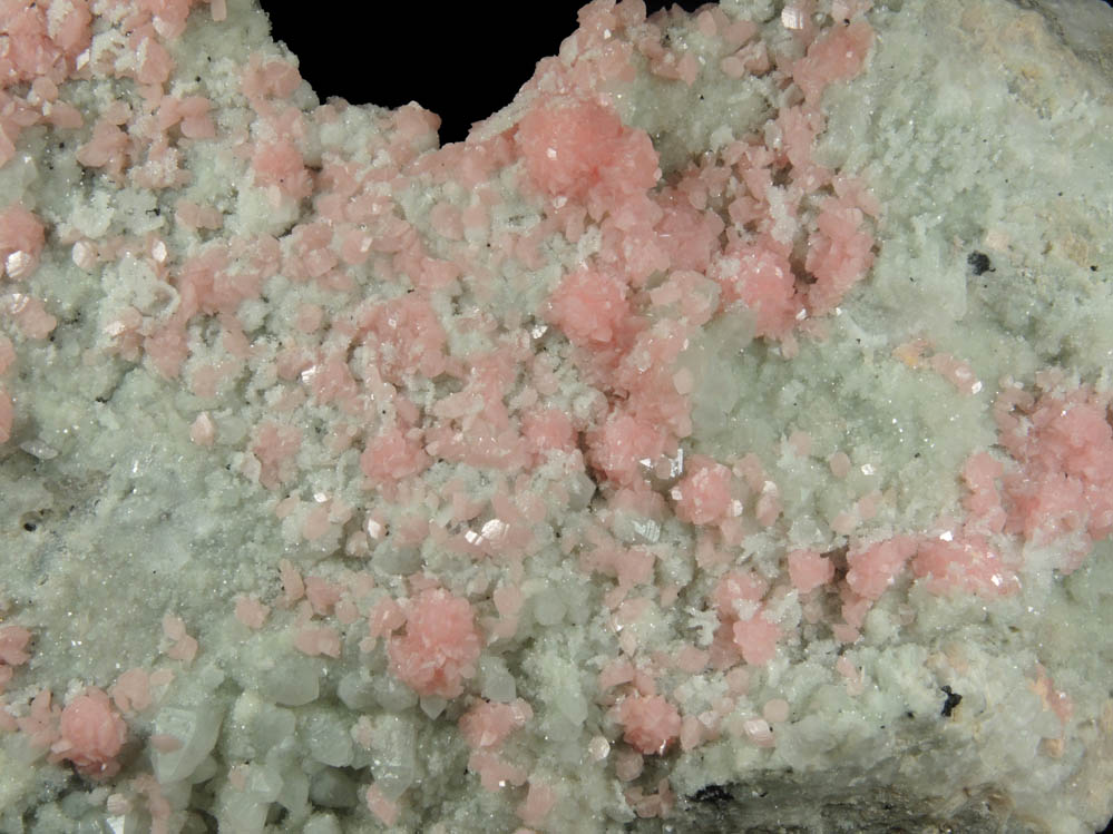 Rhodochrosite on Quartz from Grizzly Bear Mine, Ouray District, Ouray County, Colorado