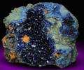 Azurite on sulfide-rich matrix from Tsumeb Mine, Otavi-Bergland District, Oshikoto, Namibia