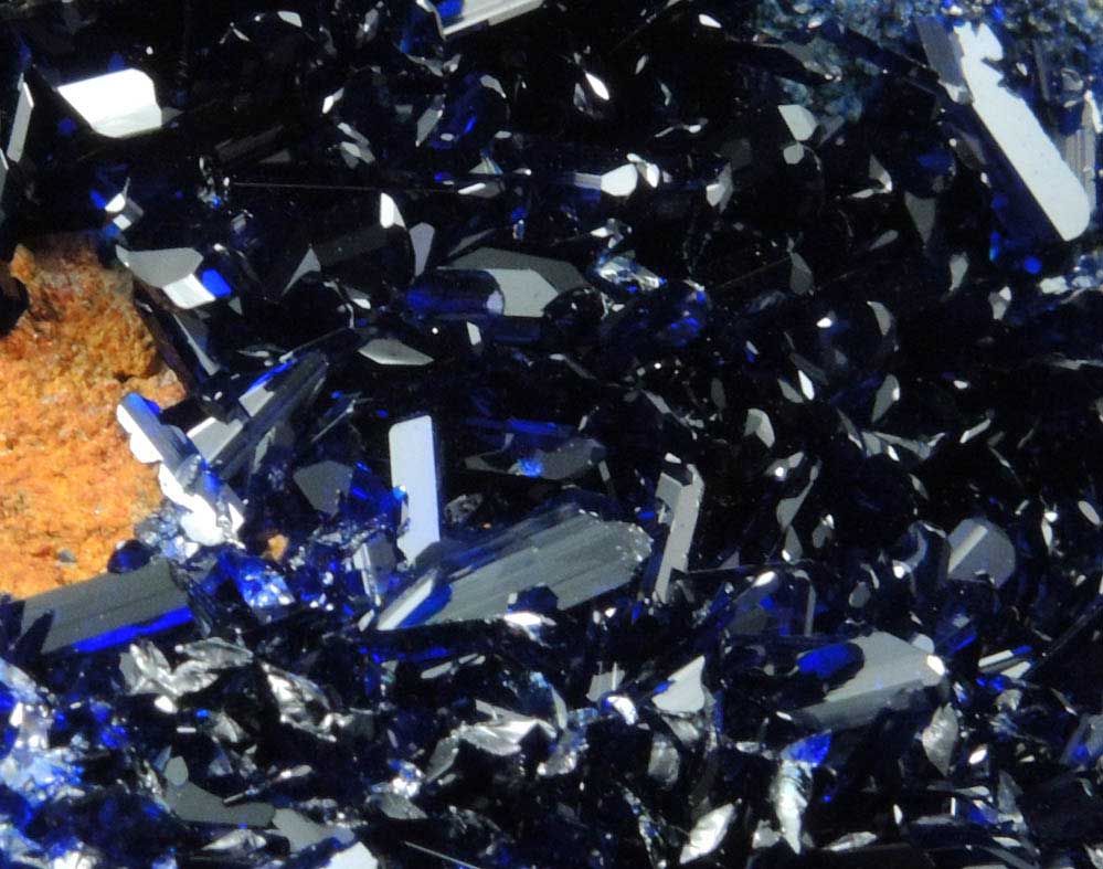 Azurite on sulfide-rich matrix from Tsumeb Mine, Otavi-Bergland District, Oshikoto, Namibia