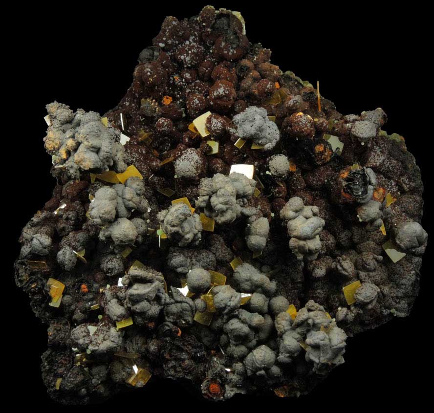 Wulfenite on Goethite from Mina Ojuela, Mapimi, Durango, Mexico