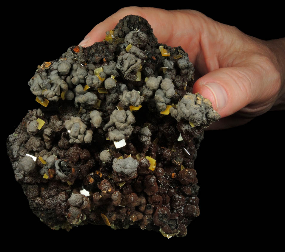 Wulfenite on Goethite from Mina Ojuela, Mapimi, Durango, Mexico