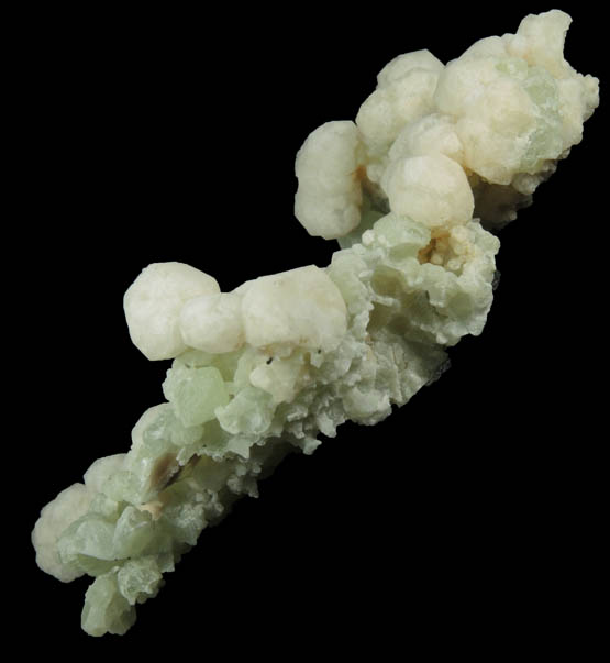 Analcime over Prehnite from Summit Quarry, Union County, New Jersey