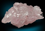 Quartz var. Rose Quartz Crystals from Lavra da Ilha, Taquaral, Jequitinhonha River, Minas Gerais, Brazil