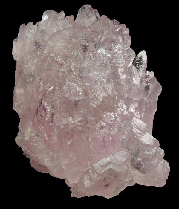 Quartz var. Rose Quartz Crystals from Lavra da Ilha, Taquaral, Jequitinhonha River, Minas Gerais, Brazil