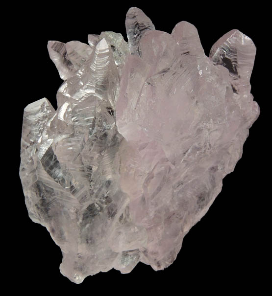 Quartz var. Rose Quartz Crystals from Lavra da Ilha, Taquaral, Jequitinhonha River, Minas Gerais, Brazil