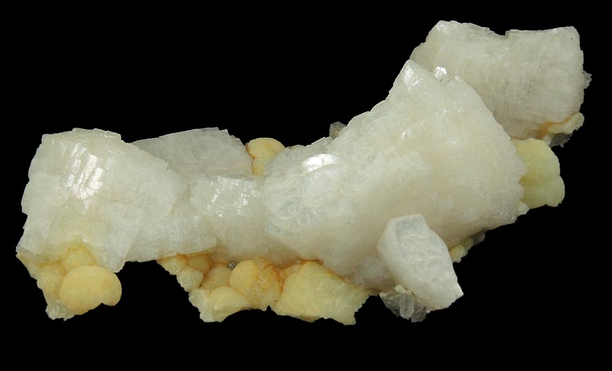 Heulandite on Prehnite from Upper New Street Quarry, Paterson, Passaic County, New Jersey