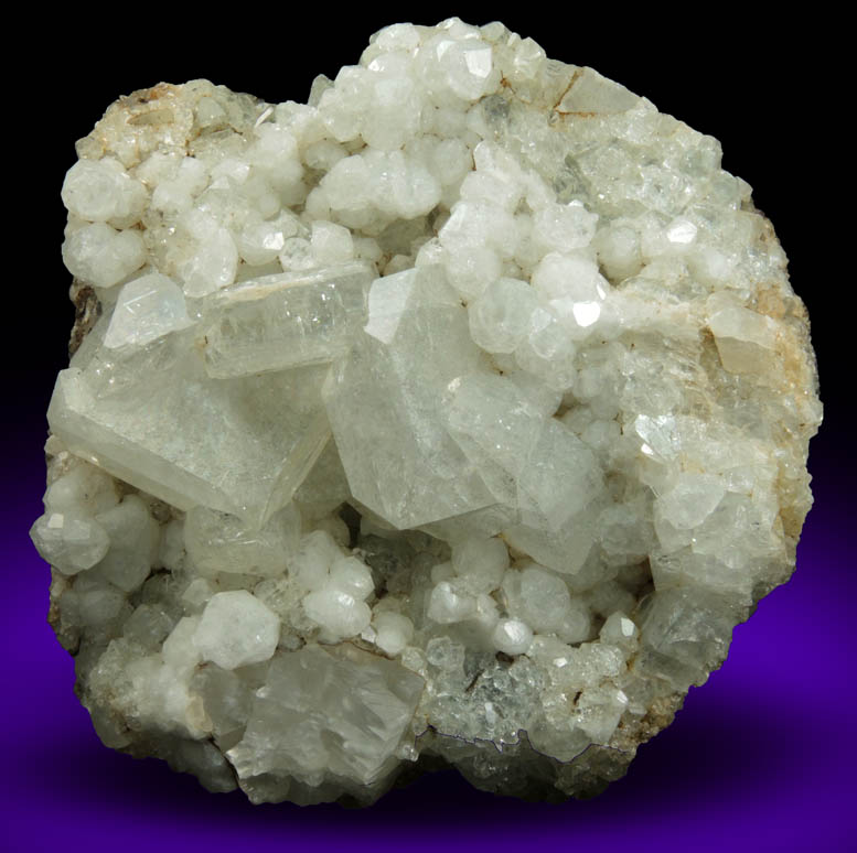Analcime and Apophyllite over Datolite from Erie Railroad Cut, Jersey City, Hudson County, New Jersey