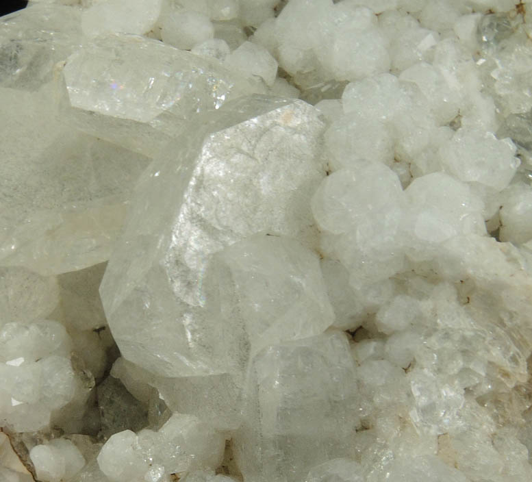 Analcime and Apophyllite over Datolite from Erie Railroad Cut, Jersey City, Hudson County, New Jersey