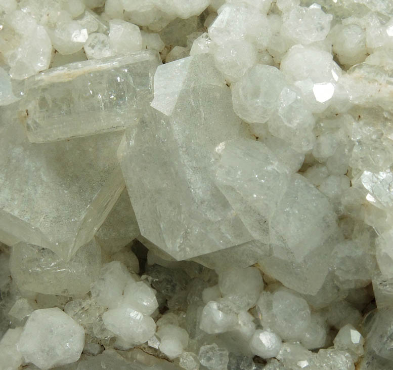 Analcime and Apophyllite over Datolite from Erie Railroad Cut, Jersey City, Hudson County, New Jersey