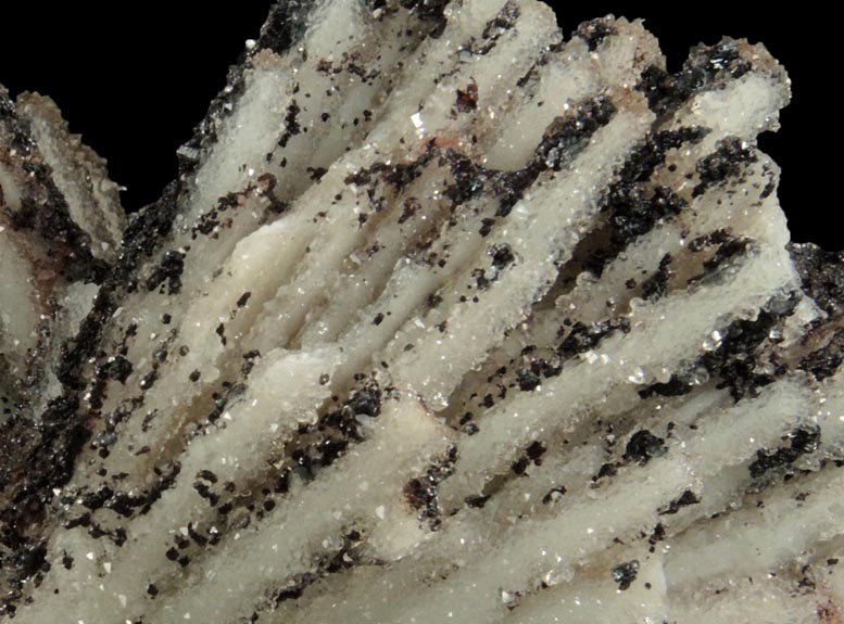 Quartz pseudomorphs after Anhydrite with Hematite from (New Street Quarry?), Paterson, Passaic County, New Jersey