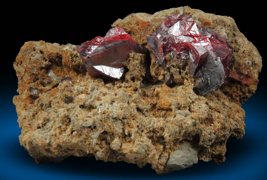 Cinnabar (interpenetrant twins) from Red Bird Mine, Antelope Springs District, 24 km east of Lovelock, Pershing County, Nevada