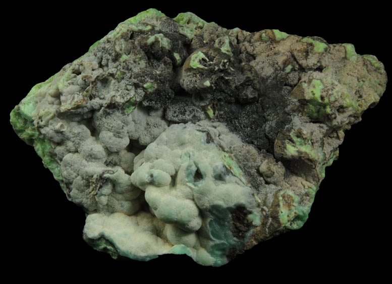 Phosphohedyphane with Mottramite and Apatite from Cove Vein, Whytes Cleuch, Wanlockhead, Dumfriesshire, Scotland