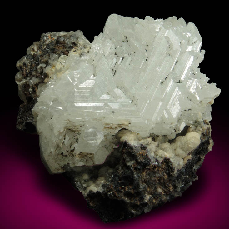 Cerussite (twinned crystals) with minor Galena from Tsumeb Mine, Otavi-Bergland District, Oshikoto, Namibia