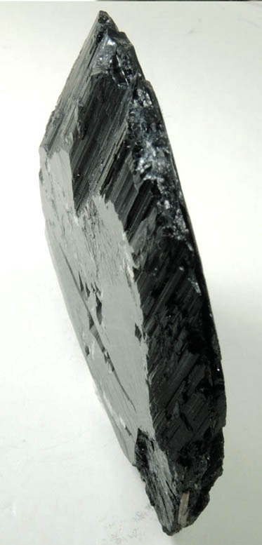 Schorl Tourmaline (doubly terminated distorted crystal) from Lavra do Escondido, Conselheiro Pena, Minas Gerais, Brazil