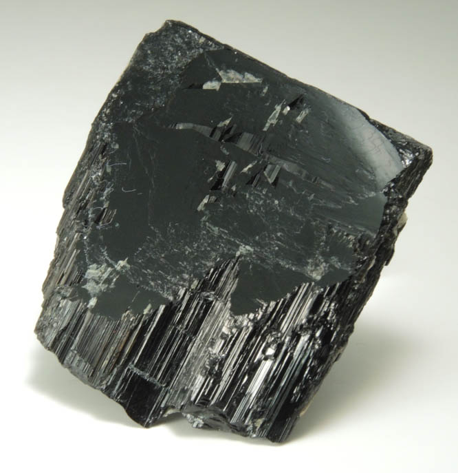 Schorl Tourmaline (doubly terminated distorted crystal) from Lavra do Escondido, Conselheiro Pena, Minas Gerais, Brazil