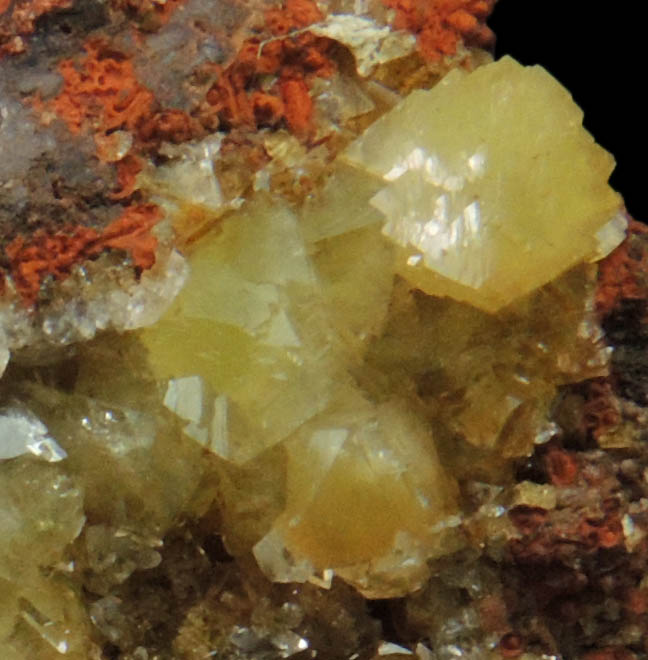 Adamite with minor Calcite from Mina Ojuela, Mapimi, Durango, Mexico