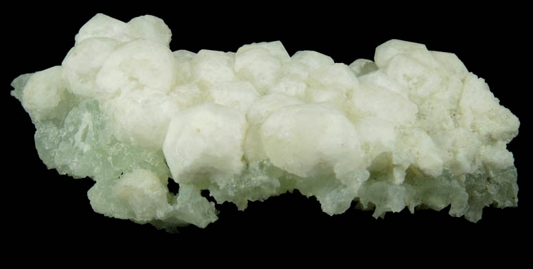 Analcime over Prehnite from Summit Quarry, Union County, New Jersey