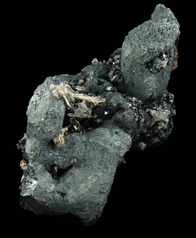 Acanthite with Native Silver from Xiaoqinggou, Datong, Shanxi, China