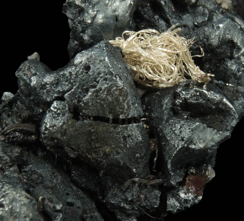 Acanthite with Native Silver from Xiaoqinggou, Datong, Shanxi, China