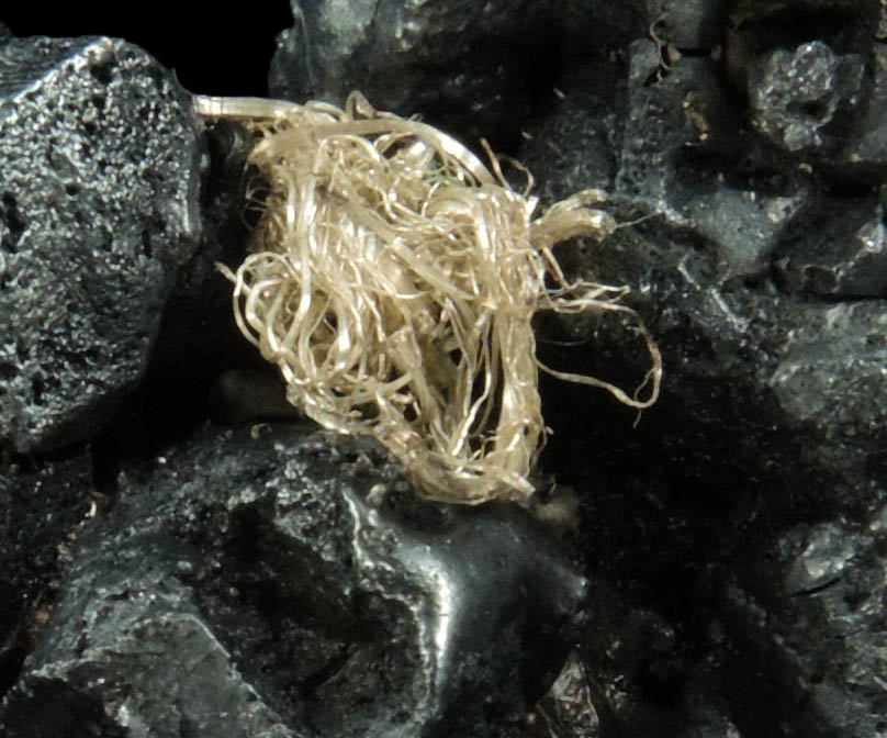 Acanthite with Native Silver from Xiaoqinggou, Datong, Shanxi, China