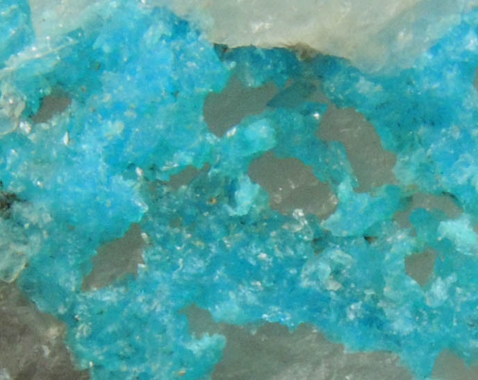 Turquoise crystals on Quartz from Bishop Mine, Lynch Station, Campbell County, Virginia