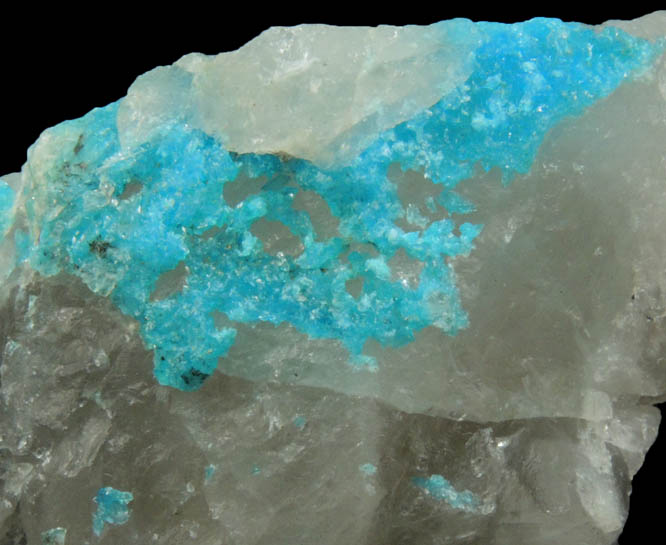 Turquoise crystals on Quartz from Bishop Mine, Lynch Station, Campbell County, Virginia