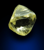 Diamond (0.87 carat fancy light-yellow gem-grade cuttable octahedral uncut diamond) from Jwaneng Mine, Naledi River Valley, Botswana