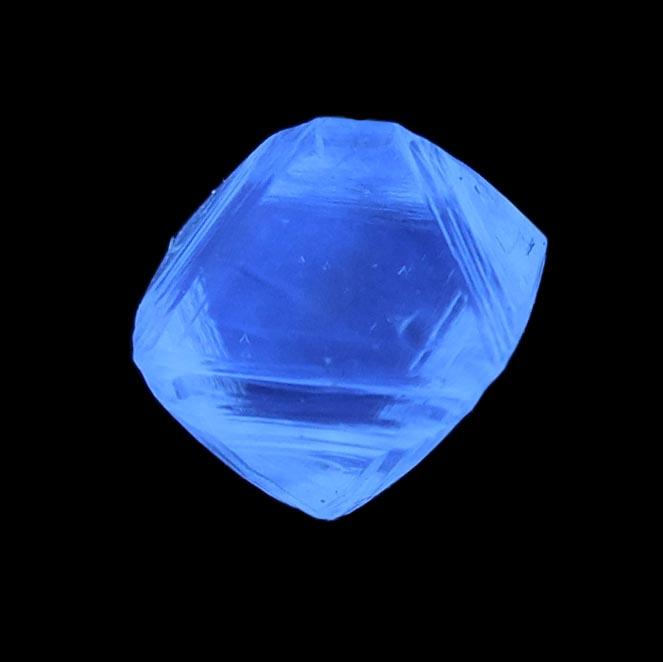 Diamond (0.87 carat fancy light-yellow gem-grade cuttable octahedral uncut diamond) from Jwaneng Mine, Naledi River Valley, Botswana