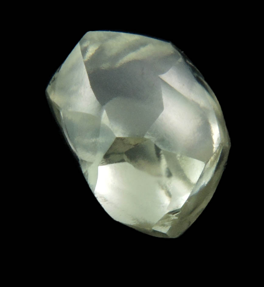 Diamond (2.17 carat superb cuttable gem-grade pale-yellow complex uncut diamond) from Almazy Anabara Mine, Sakha (Yakutia) Republic, Siberia, Russia