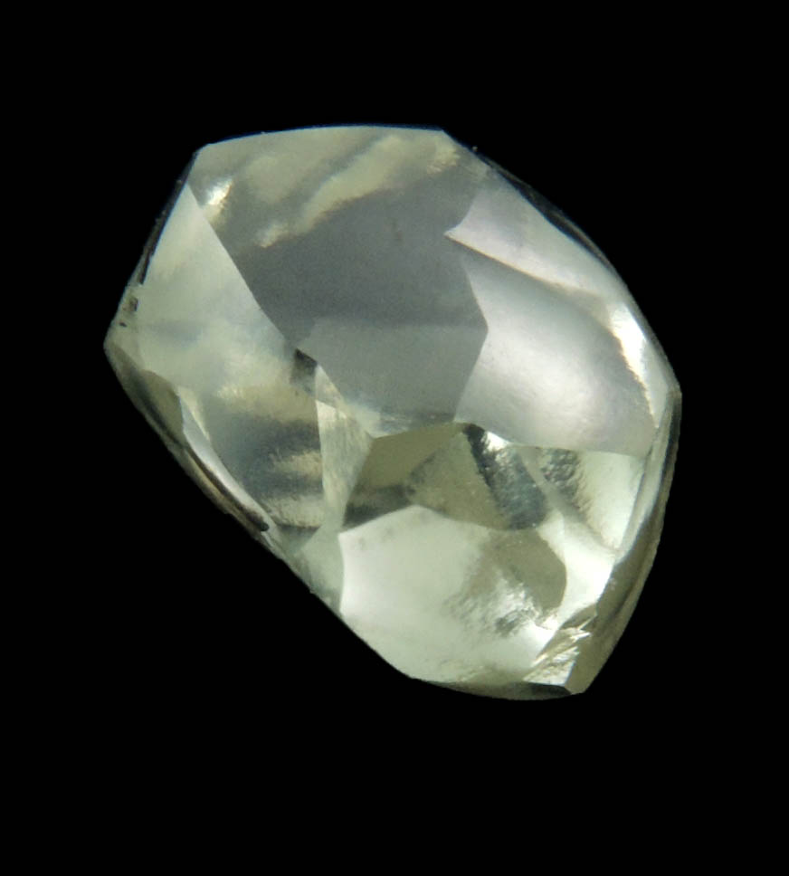 Diamond (2.17 carat superb cuttable gem-grade pale-yellow complex uncut diamond) from Almazy Anabara Mine, Sakha (Yakutia) Republic, Siberia, Russia